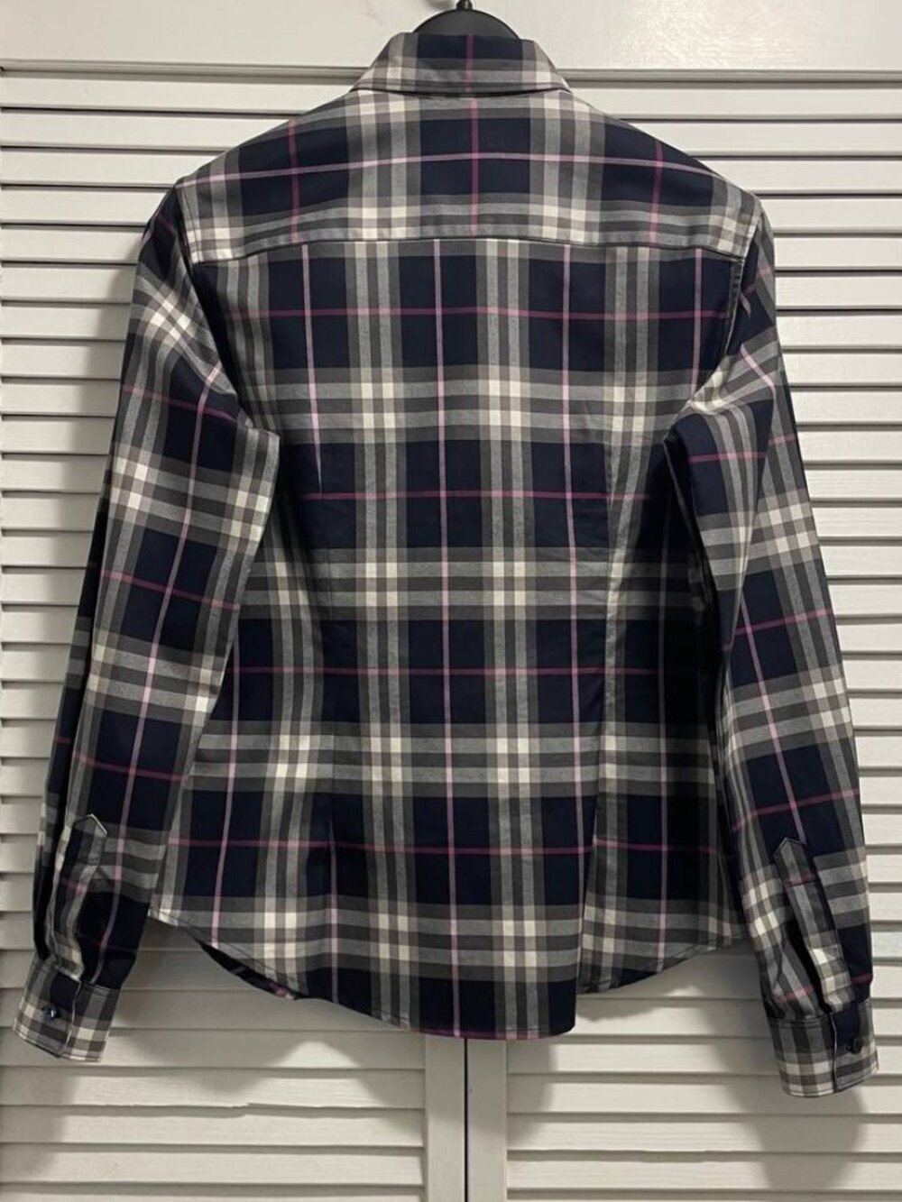 Burberry Womens Plaid Shirt Nova Check Cotton L Fits M EUC - Picture 2 of 11